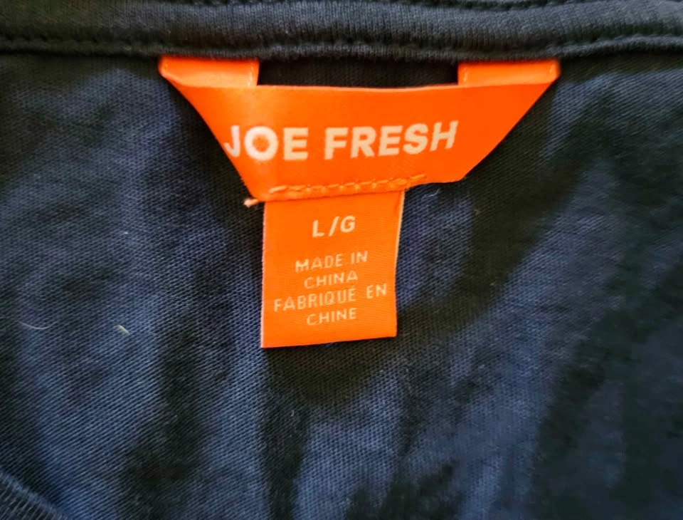 Brand New Joe Fresh Women's Black Eyelet Hem Top - Size L - photo 2