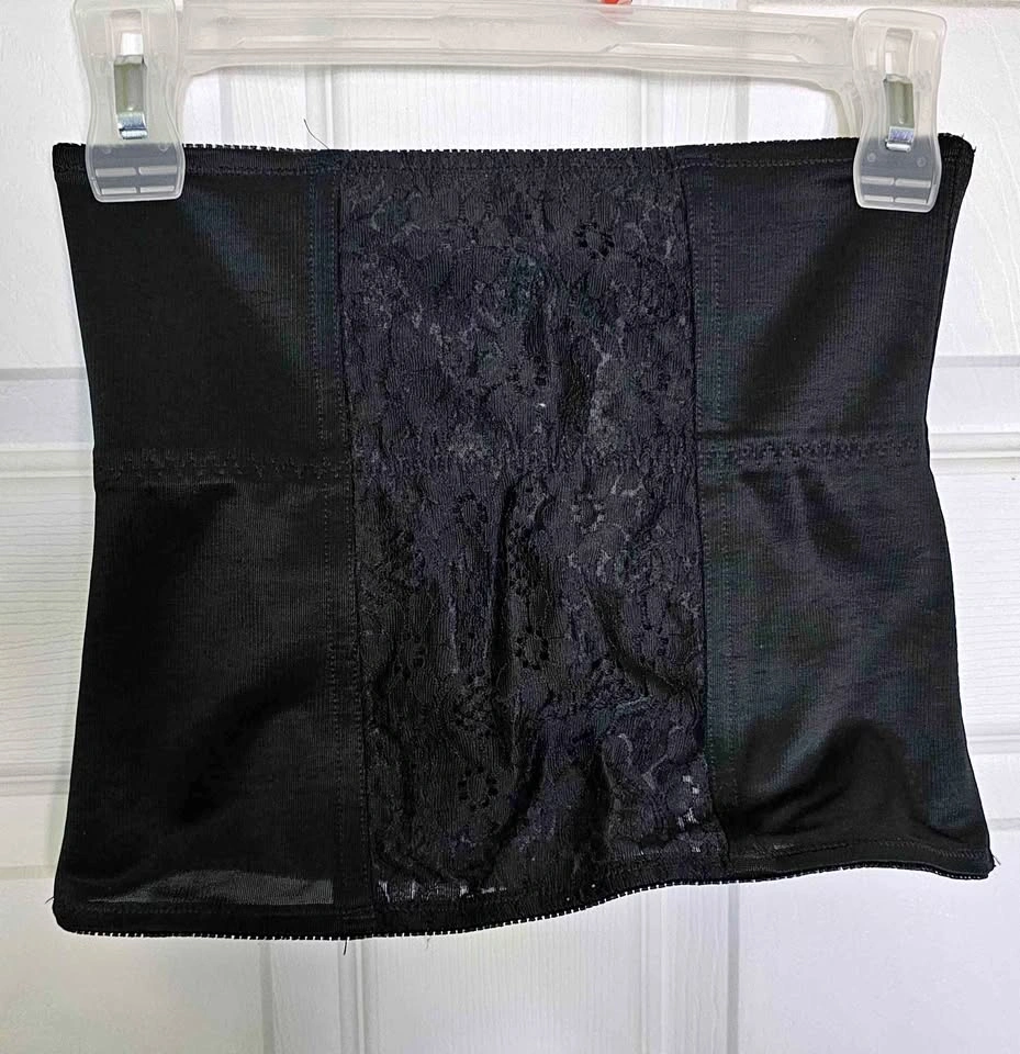 Women's Black Lace Corset Waist Shapewear Cincher - Size 85