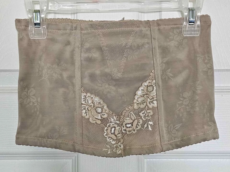 Women's Nude Floral Lace Corset Waist Shapewear Cincher