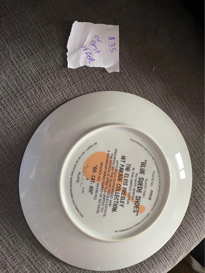 Elvis Plate Blue Suede Shoes image indicator(2)