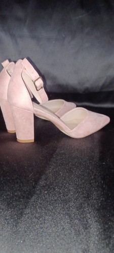 Forever Blush Pink Pointed Toe Ankle Strap Block Heel Size 9 - photo 3