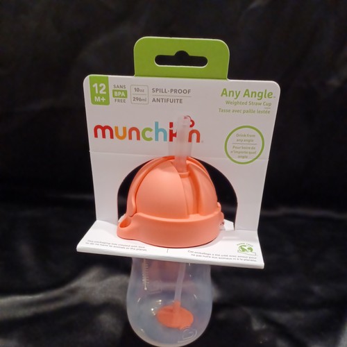 Munchkin Any Angle 10 oz Pink/Clear Weighted Straw Sippy Cup - photo 2