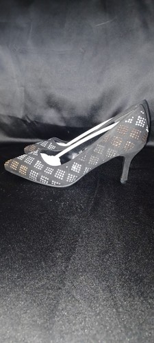 Ashro Patrina Black Suede Rhinestone Accent Womens Dress Heel NW - photo 4