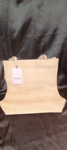 Niko Ineko Minimalist Tote Bag Beige NWT