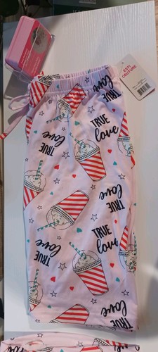 Esti Couture Women True Love Milkshake Print Pajama Pants L