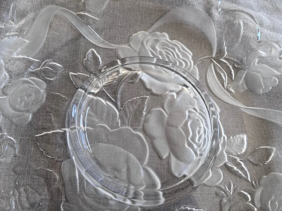 Mikasa Frosted Rose Glass Platter - photo 4