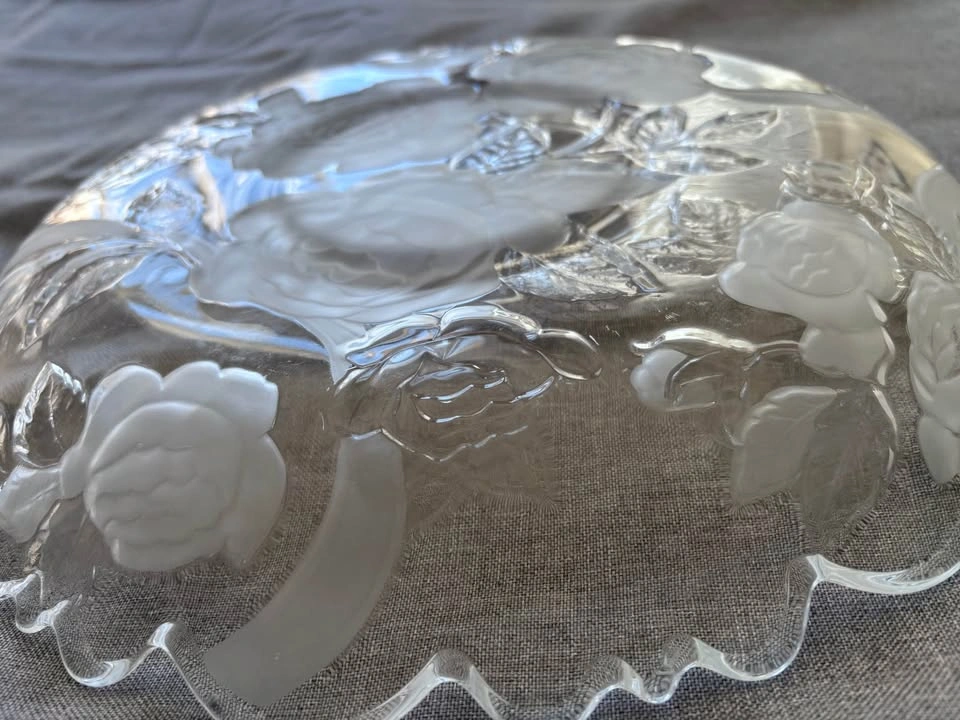 Mikasa Frosted Rose Glass Platter - photo 5