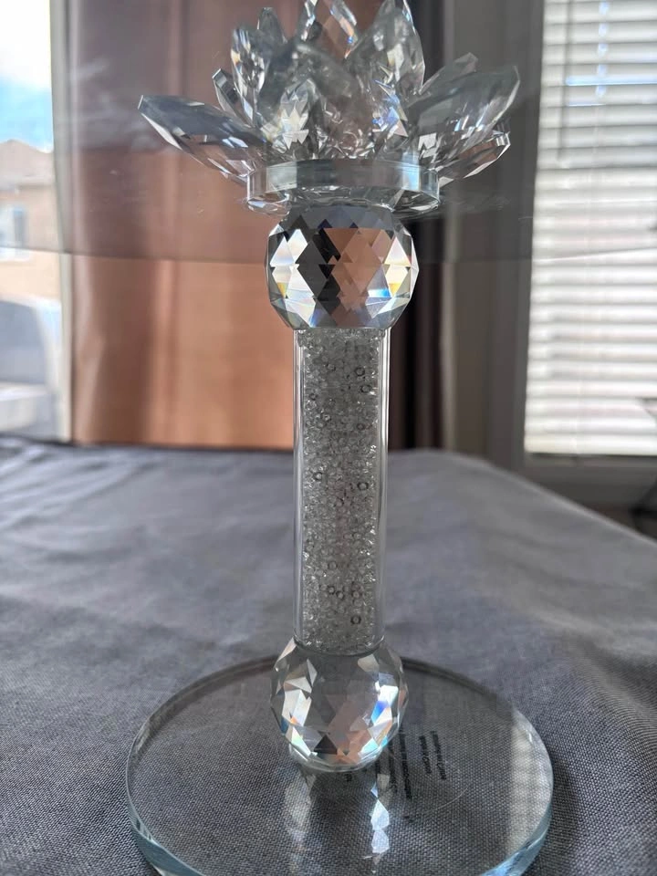 Crystal Lotus Glass Cake Stand - photo 3