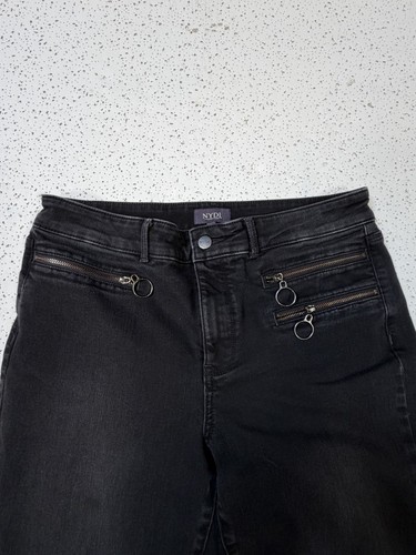 NYDJ Lift Tuck Jeans Women's Size 12 Black Slim Bootcut - photo 3