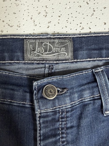 Lois Denim Women's Stretch Straight Leg Dark Wash Blue Jeans - photo 3