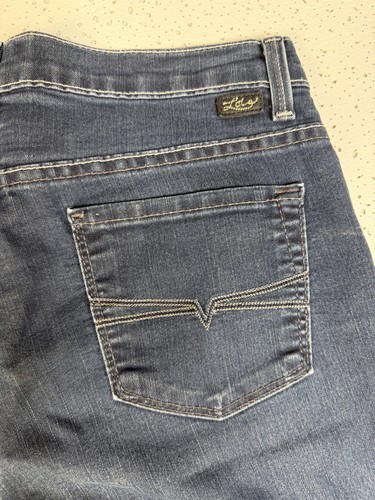 Lois Denim Women's Stretch Straight Leg Dark Wash Blue Jeans - photo 5