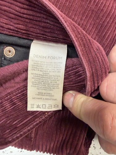 Denim Forum The Joni High Rise Loose 30L Corduroy Pants 25 - photo 5