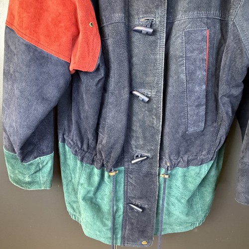 Paris Sport Club Men's M Colorblock Suede Leather Toggle Jacket - photo 3