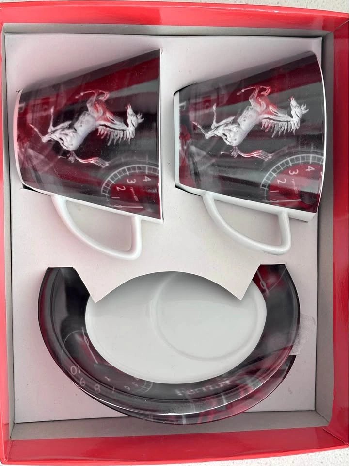 Ferrari Style Cup and Saucer Set-New