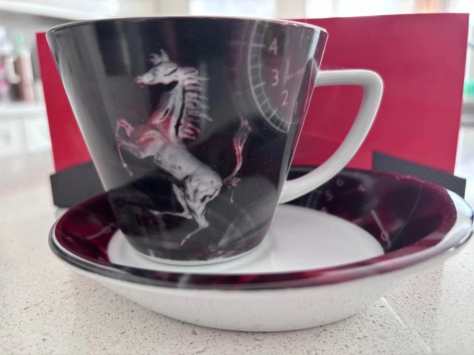 Ferrari Style Cup and Saucer Set-New - photo 2