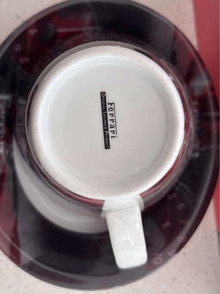 Ferrari Style Cup and Saucer Set-New - photo 3