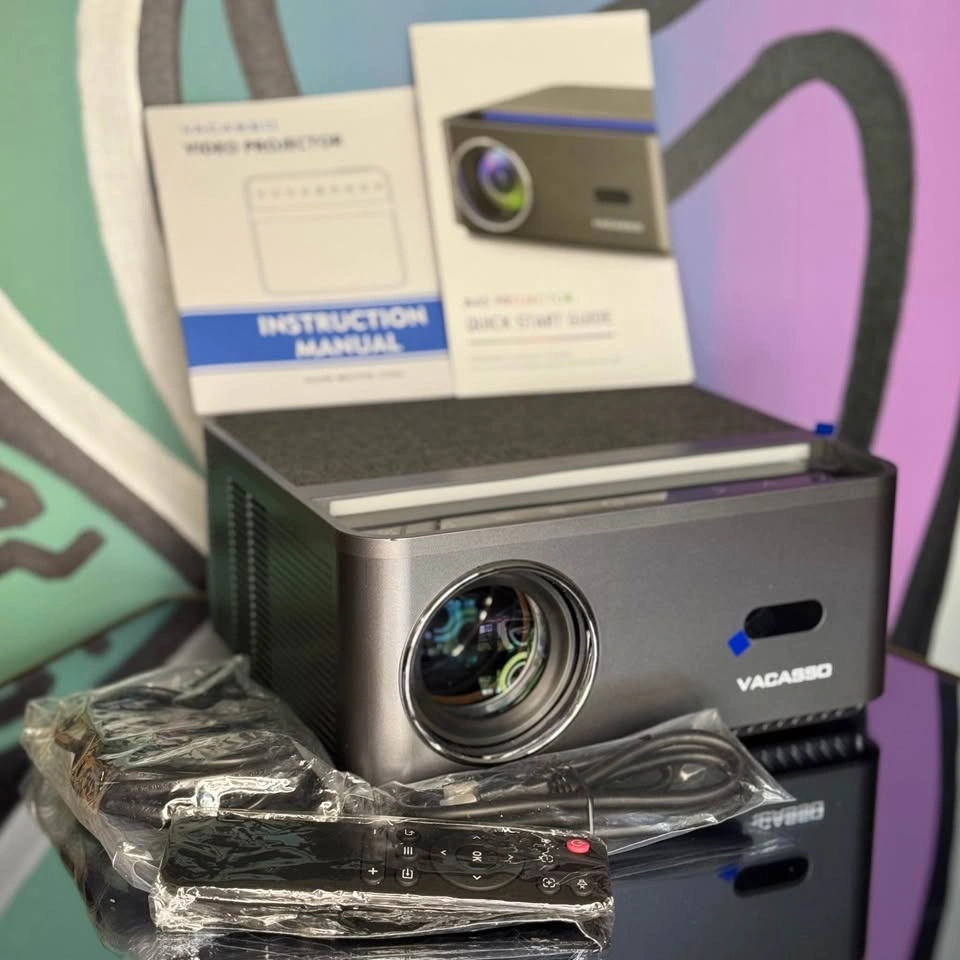 NEW VACASSO A45 FHD 1080P Projector w/ Remote & Accessories - photo 5