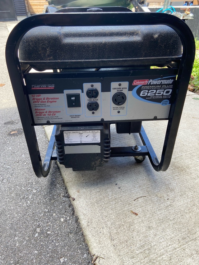 On wheels - Coleman Powermate 6250 Generator
