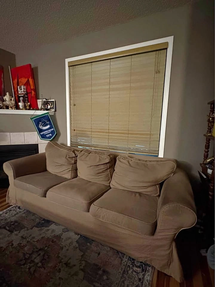 IKEA beige couch with machine washable cover