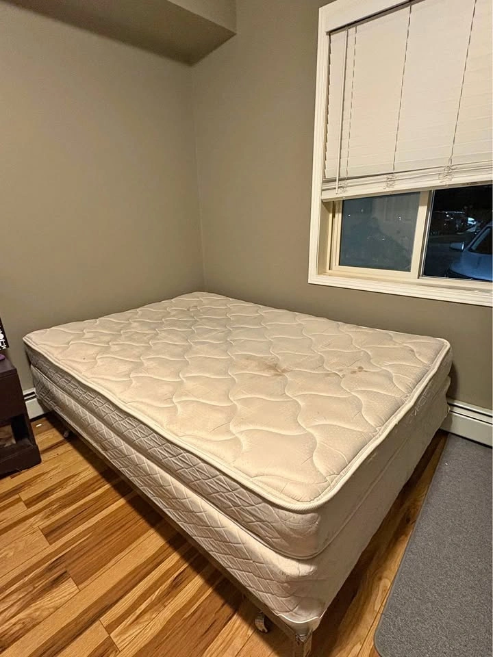 Double Mattress and Box Spring Set with Metal Bed Frame