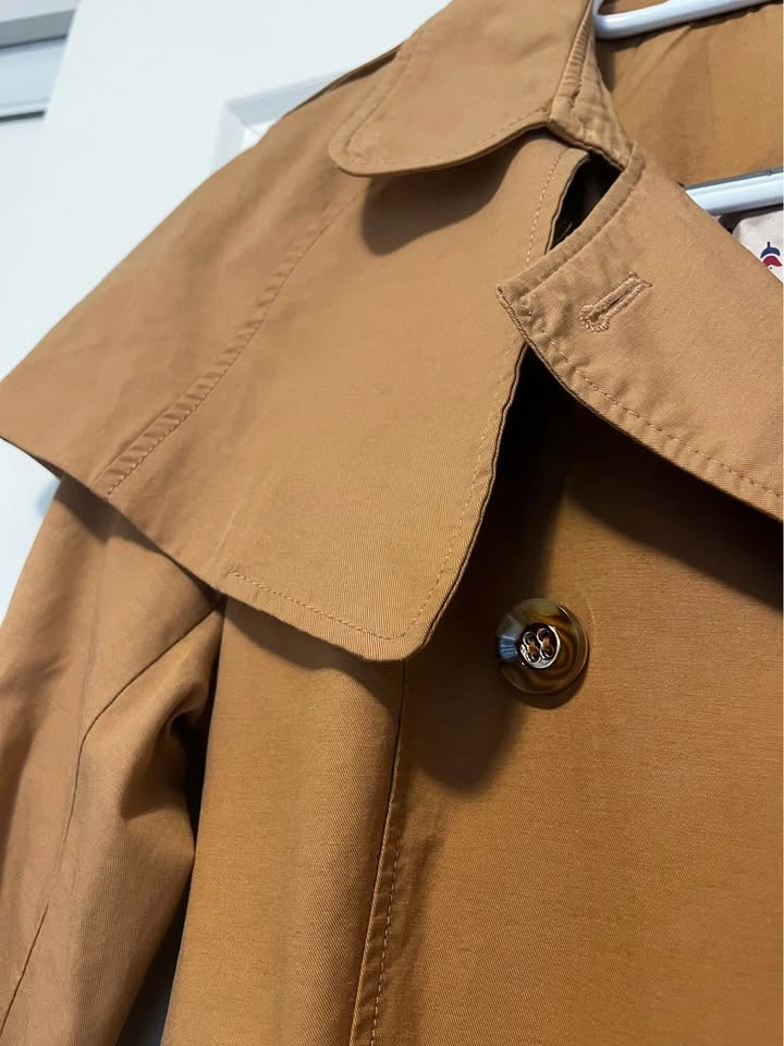 Double-Breasted Capelet Trench Coat / Windbreaker Size S/M - photo 2