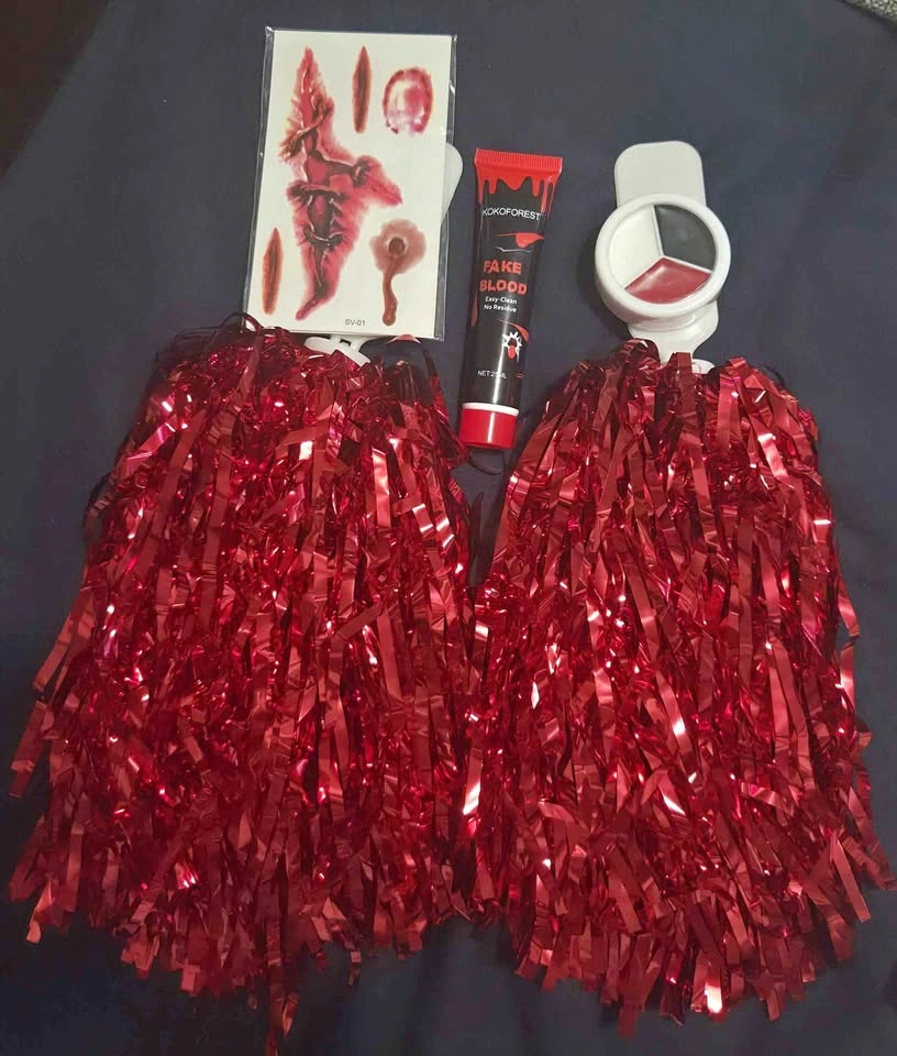 Zombie Cheerleader Halloween Costume Set