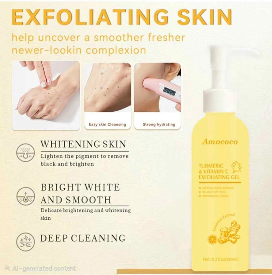 Amococo Turmeric & Vitamin C Exfoliating Gel - photo 2