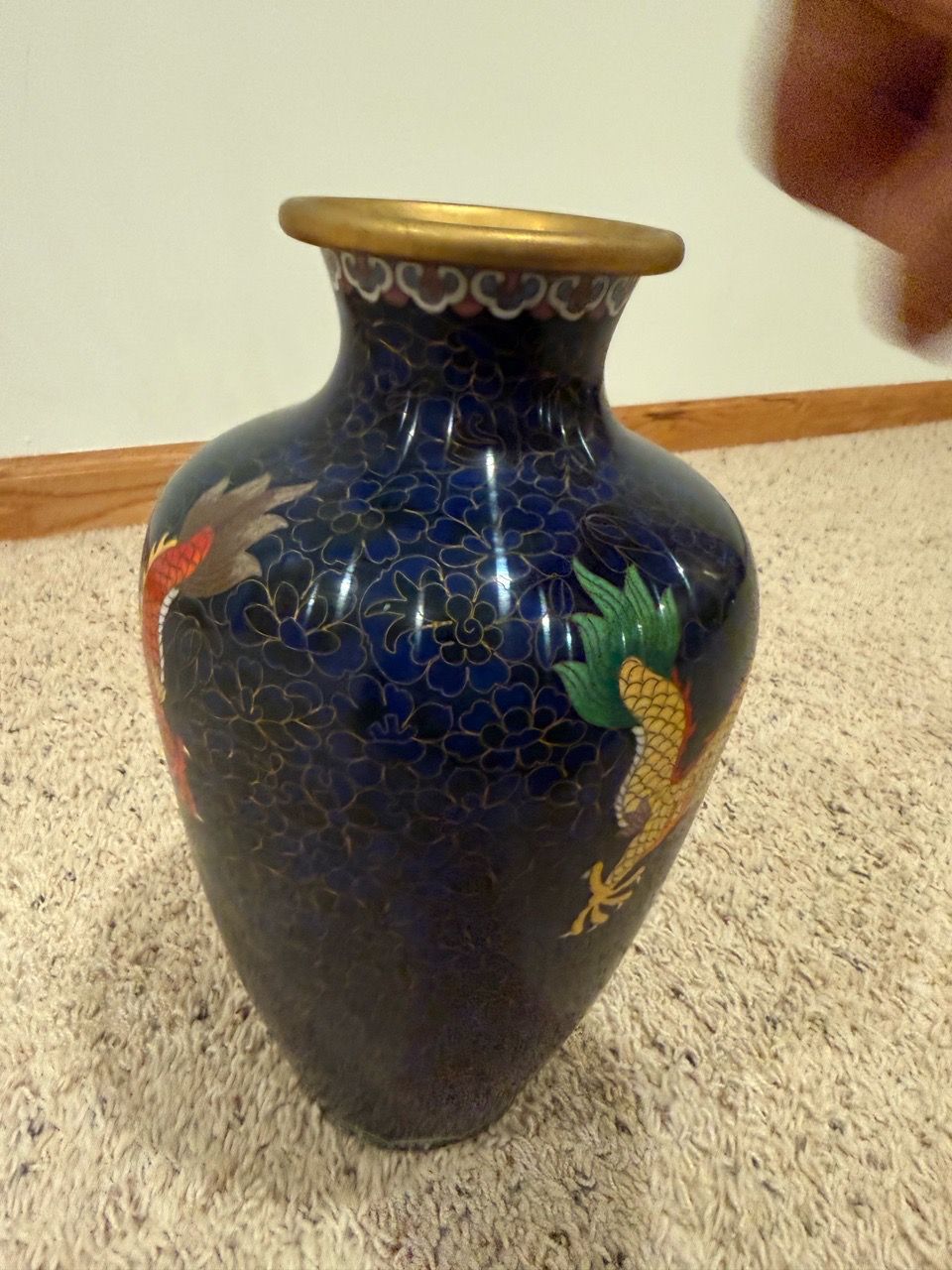 Vintage Chinese Cloisonne Dragon Vase - photo 3