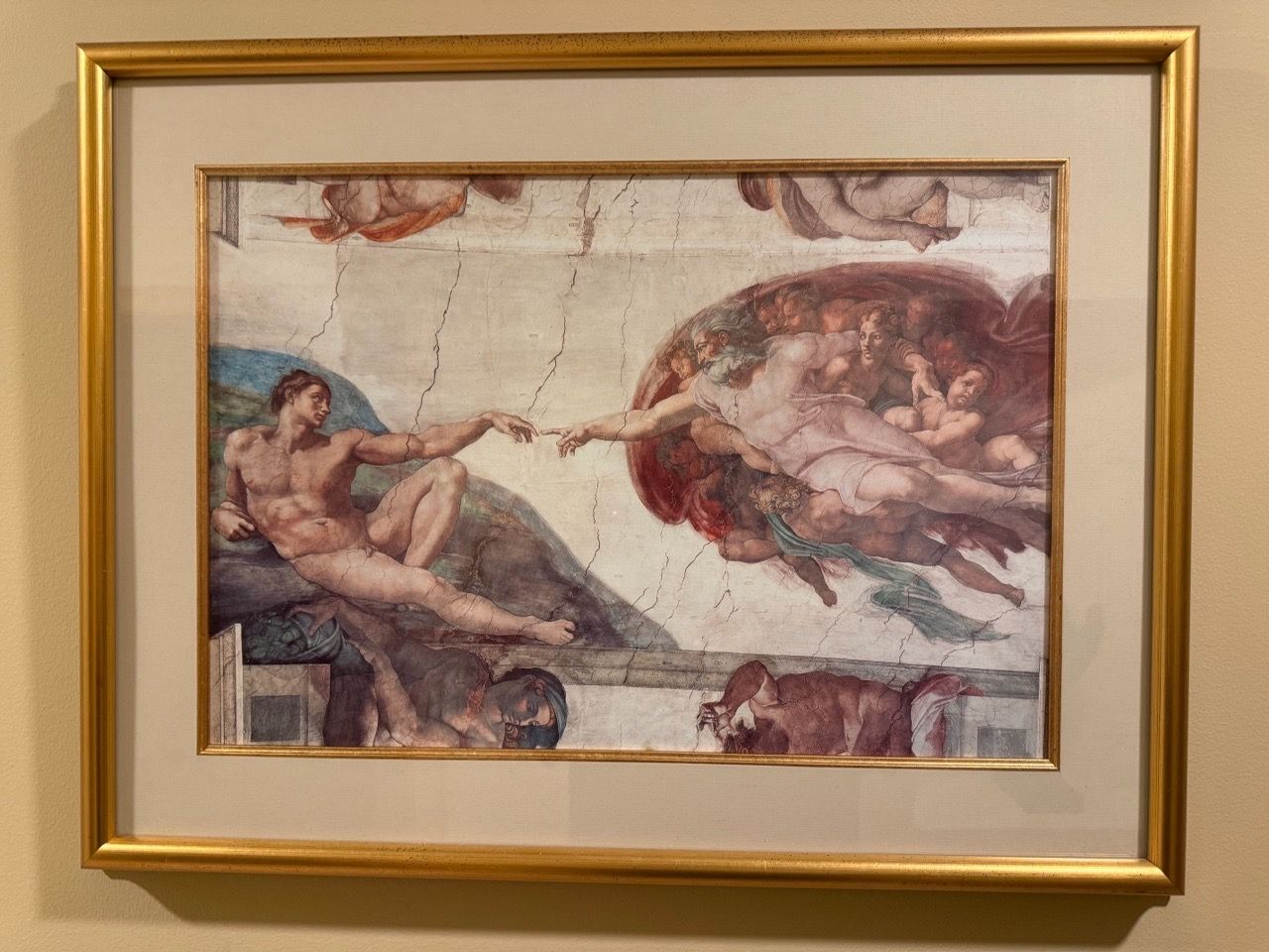 Creation of Adam Framed Print