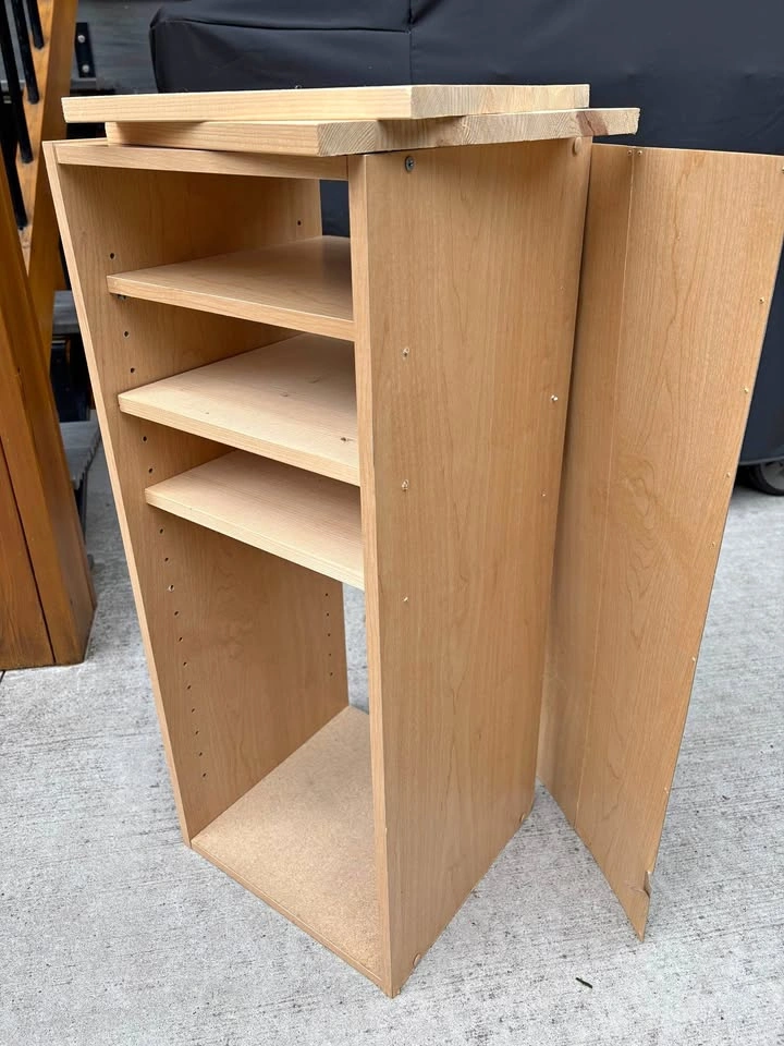 Small Wood Laminate Shelving Unit handyman special