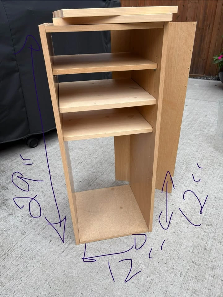 Small Wood Laminate Shelving Unit handyman special - photo 3