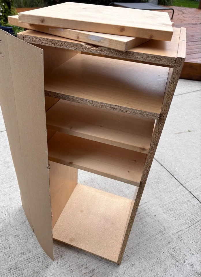 Small Wood Laminate Shelving Unit handyman special - photo 4