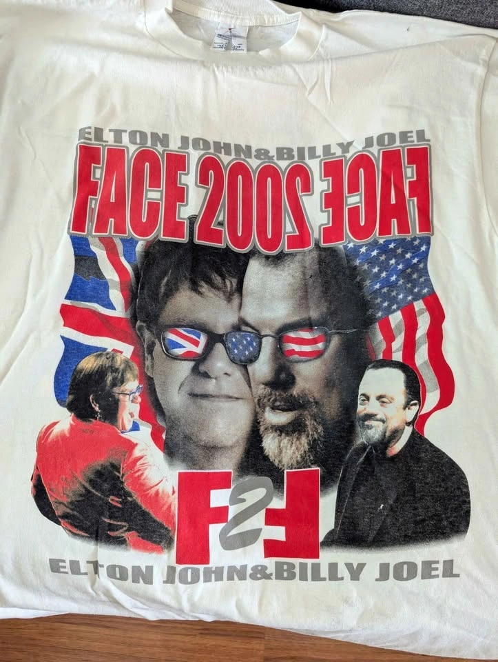 Billy Joel + Elton John, Face To Face 2002 Long Sleeve Shirt XL - photo 2