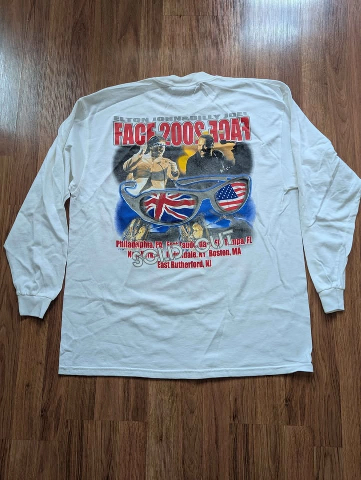 Billy Joel + Elton John, Face To Face 2002 Long Sleeve Shirt XL - photo 3