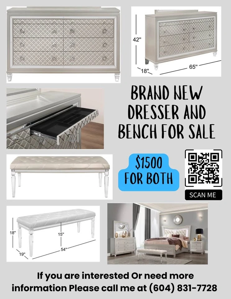 Brand New Dresser and Bench - photo 3