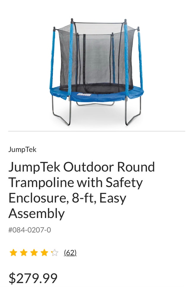 JumpTek 8-ft Outdoor Round Trampoline - photo 4