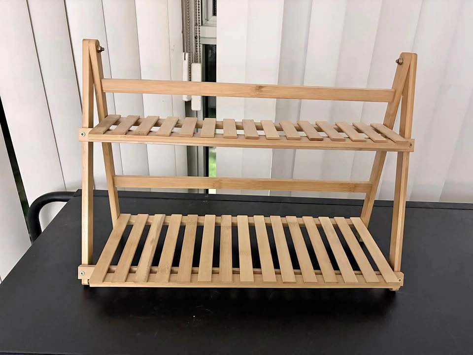 2-Tier Bamboo Storage Rack / Shelf