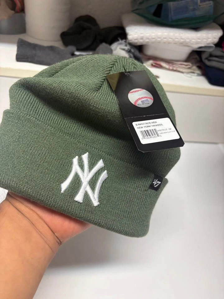 New York Yankees '47 Cuffed Knit Beanie – Olive Green - photo 3