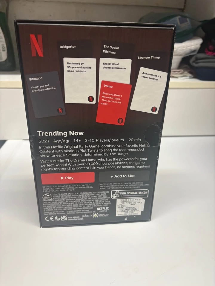Netflix Trending Now Party Game – 3-10 Players – BNIB - photo 2