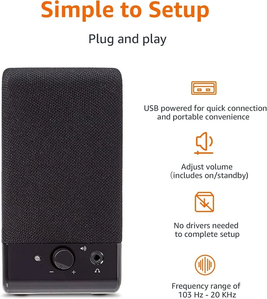 Computer Speakers (Amazon Basics USB-Powered) - photo 2