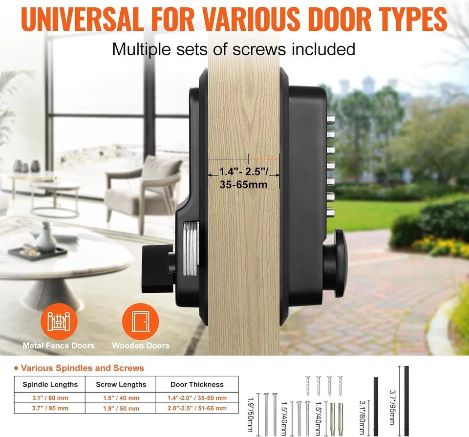 NO BATTERY - Keyless Entry Door Lock - photo 2