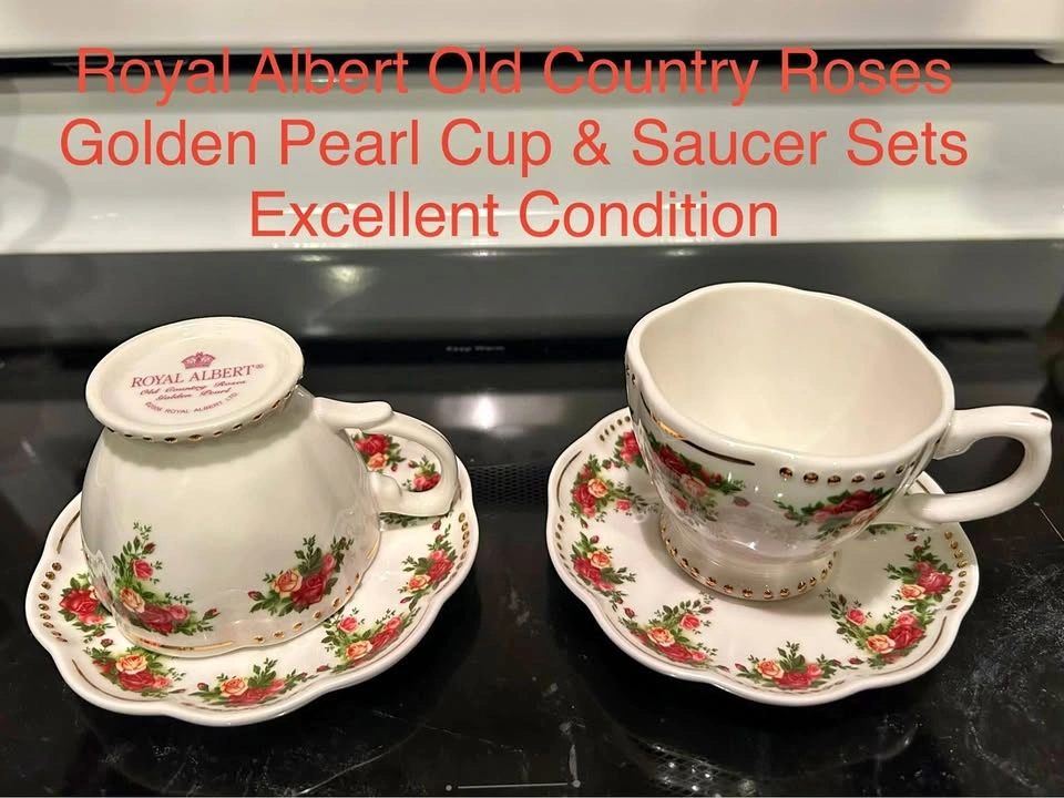Royal Albert Old Country Roses with Golden Pearl Cup & Saucer