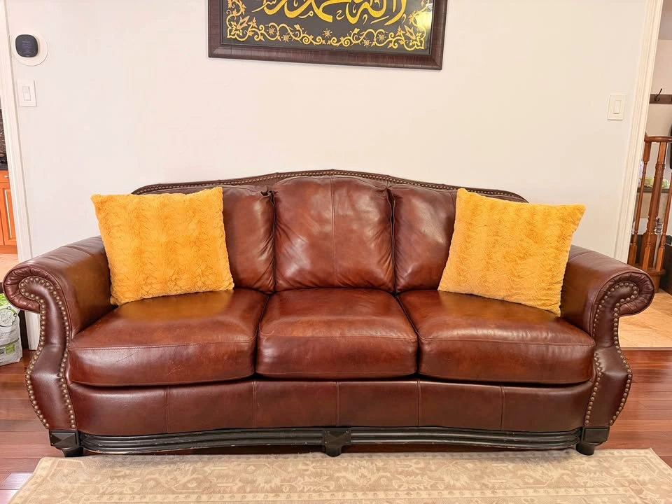 Brown Leather Sofa
