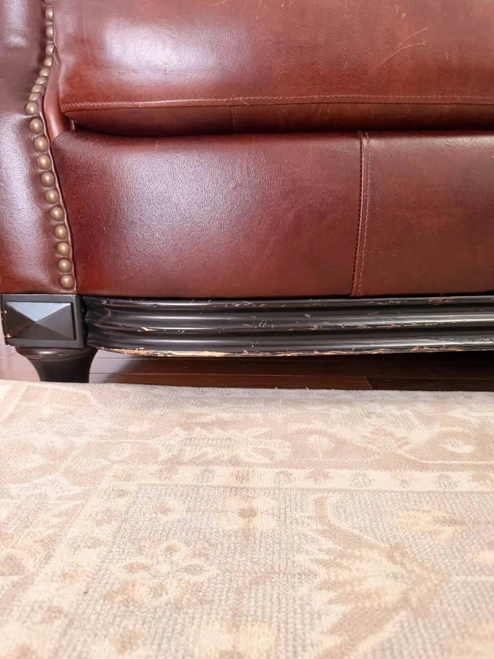 Brown Leather Sofa - photo 2