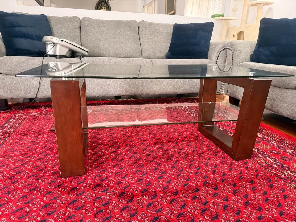 Glass Top Coffee Table and End Table Set - photo 2
