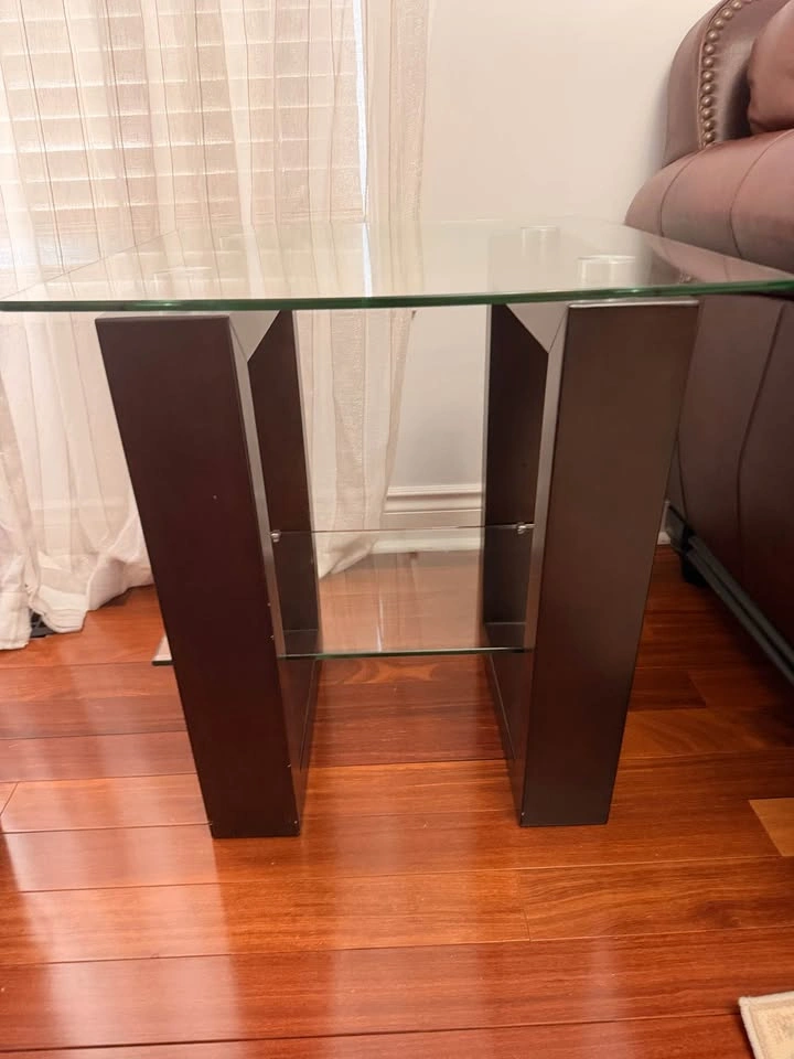 Glass Top Coffee Table and End Table Set - photo 4