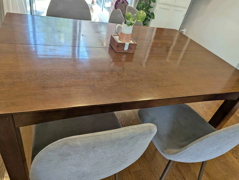 Wooden Dining Table with 4 Chairs
