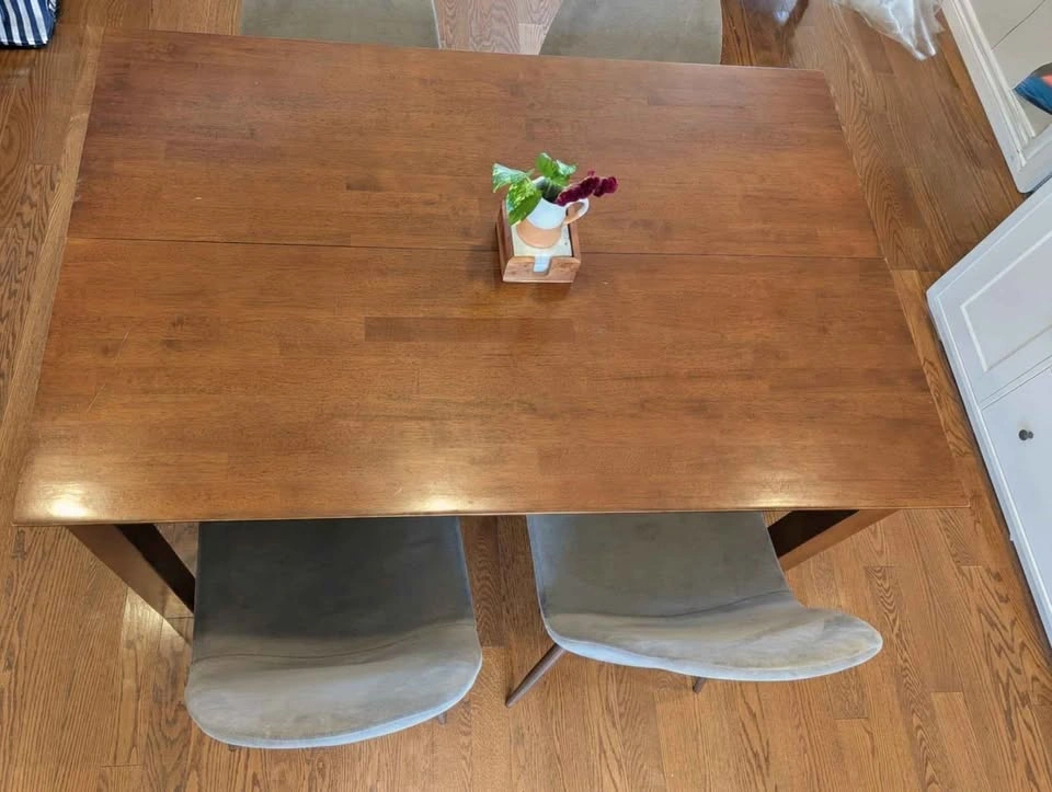 Wooden Dining Table with 4 Chairs - photo 4