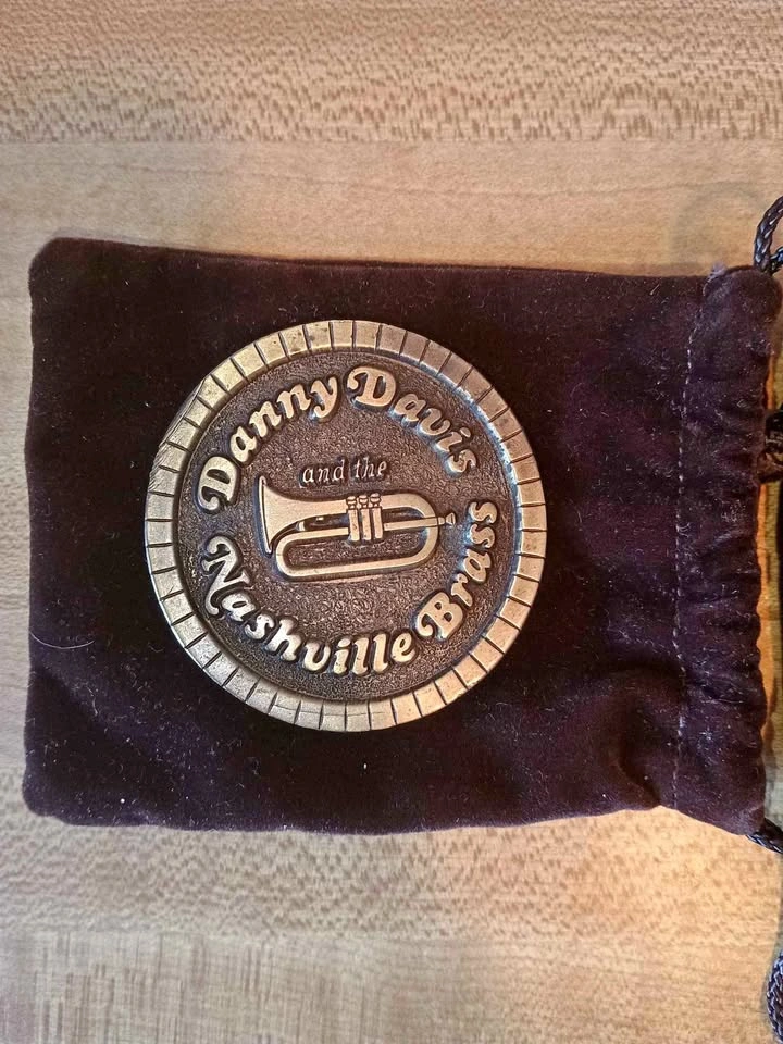 Vintage RCA Belt Buckle Signed Lewis Buckles Danny Davis Nashvil