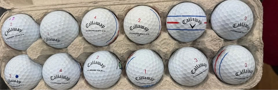 Golf Balls - Striped Chrome Callaways in Edgemont